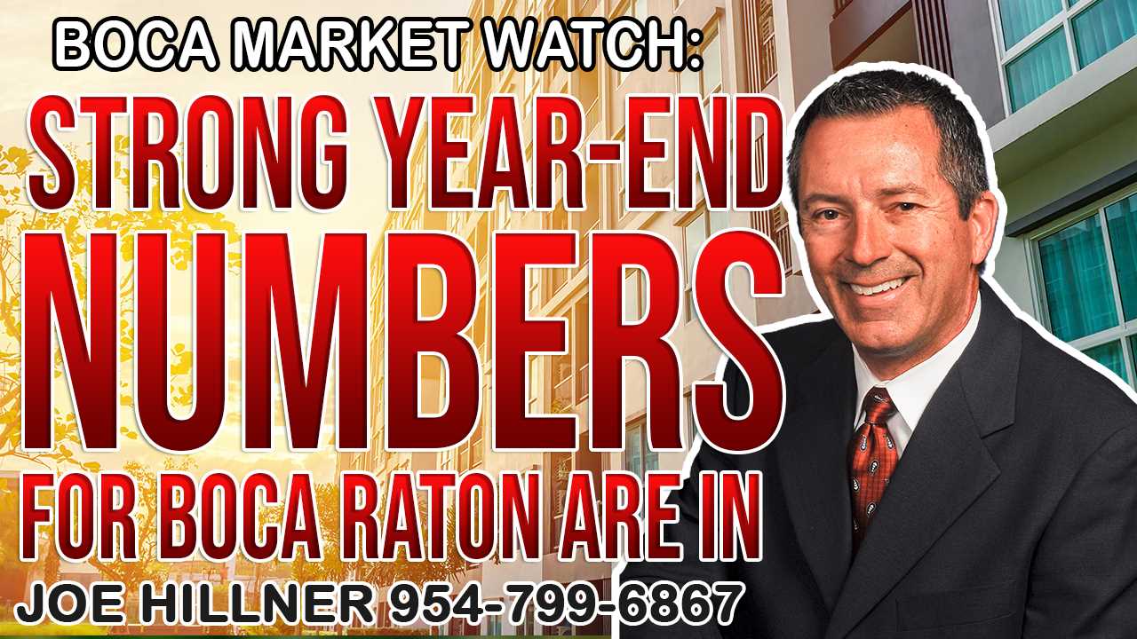 The year end numbers for Boca Raton are in